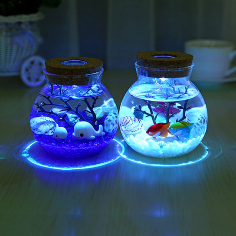 Sea Fish Bottle Night Lamp