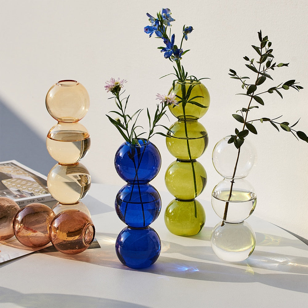 Bubble Glass Vase with transparent design12