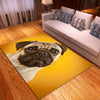 3D Pug Print Floor Carpet with detailed design0