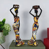African Design Resin Candle Holders