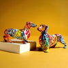Painted Colorful Dachshund Resin Figurine