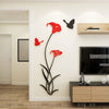3D Mirror Flower Wall Sticker for home decor1