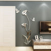 3D Mirror Flower Wall Sticker for home decor0