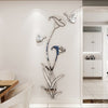 3D Mirror Flower Wall Sticker for home decor3
