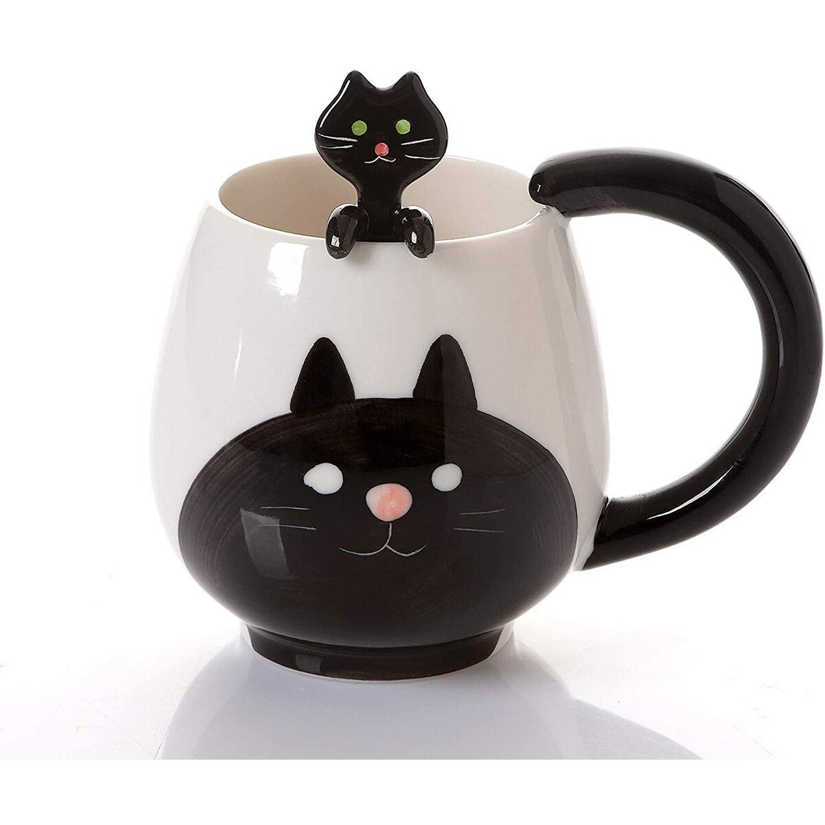Cute Cat Coffee Mug with Spoon