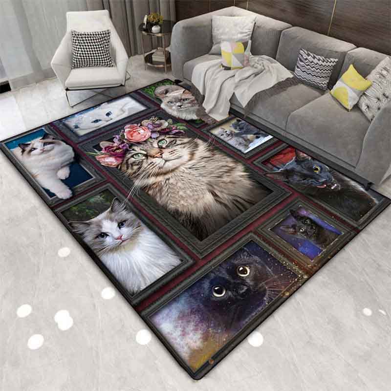3D Graphic Cat Carpet