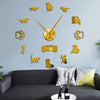 3D Cats Dogs DIY Wall Clock for home decoration6
