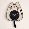 3D Wooden Cat Wall Clock for home decor3