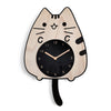 3D Wooden Cat Wall Clock for home decor0