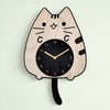 3D Wooden Cat Wall Clock for home decor2