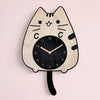3D Wooden Cat Wall Clock for home decor1