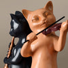 3pc/Set Resin Music Cat Statue for Home Decor3