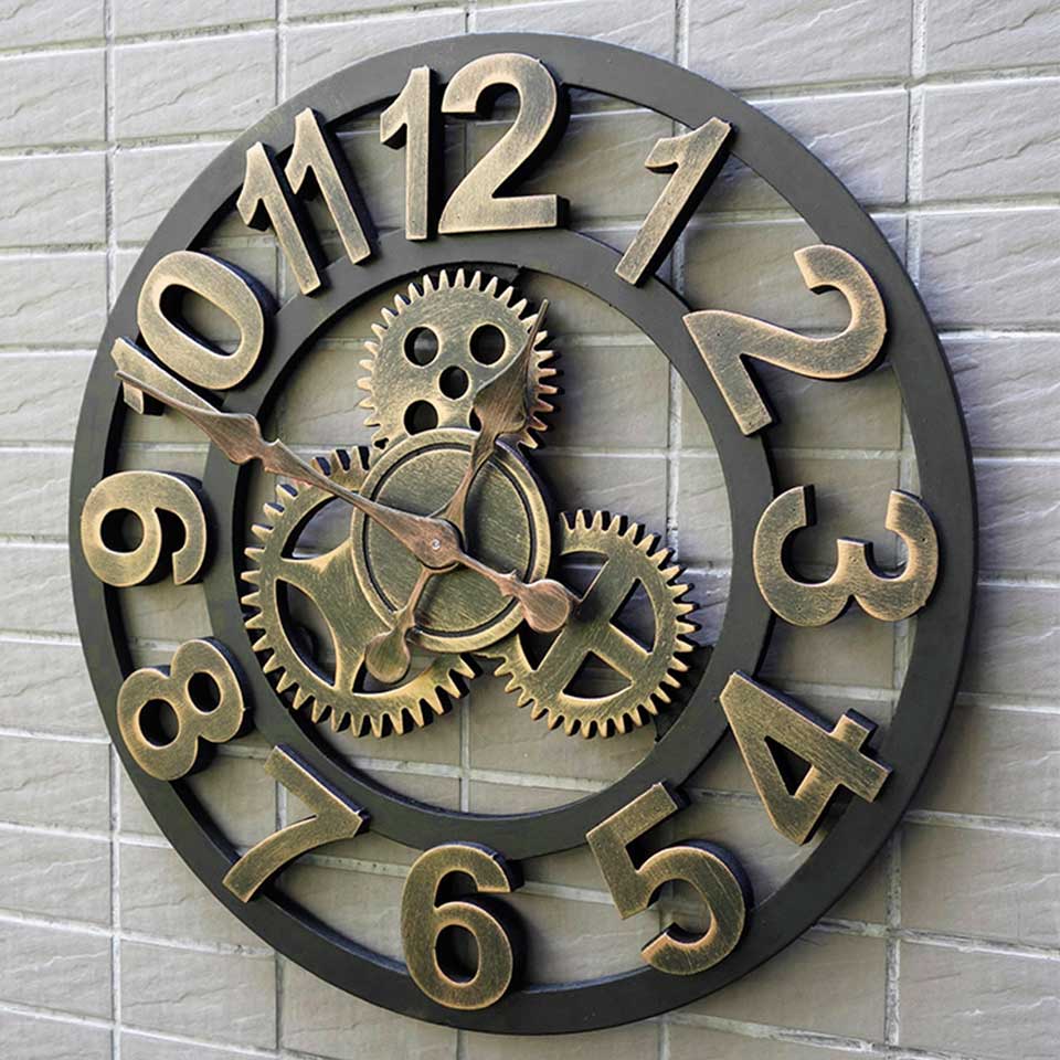 Wooden 3D Wall Clock