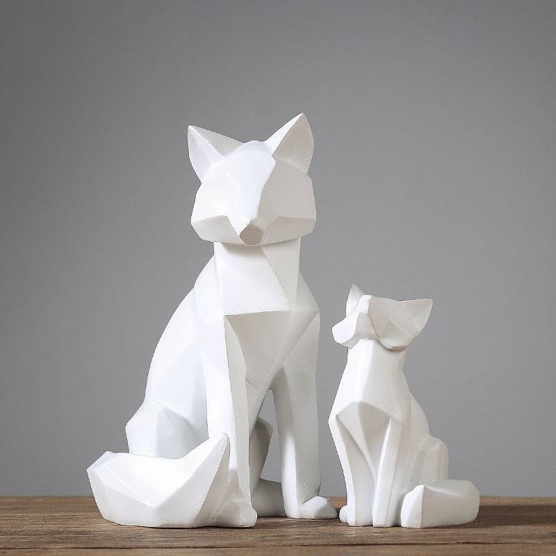 White Fox Sculpture