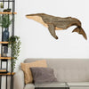 Whale-Shaped Wooden Wall Decor