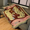 Pink Panther Tiger Tapestry Blanket