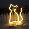 Cat Figure Neon Light in vibrant colors1