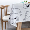 Cat waterproof white tablecloth for dining3