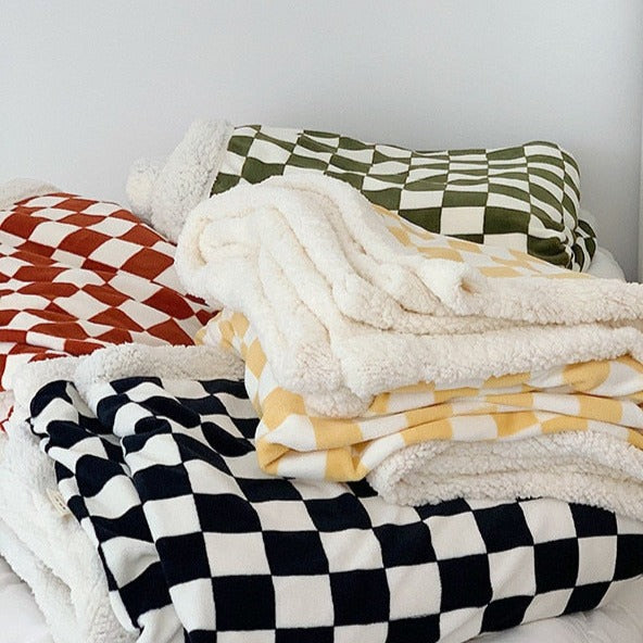 Checkerboard Design Plaid Blanket