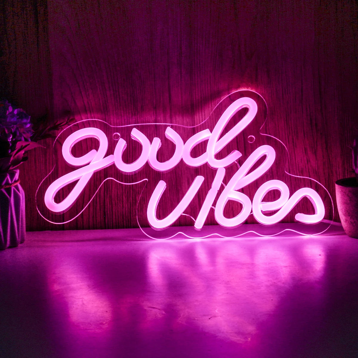 Good Vibes Letter Neon Sign Light