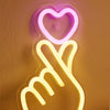 Hand Giving Love Neon Sign Light