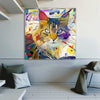 Cat Abstract Oil Painting Wall Art0