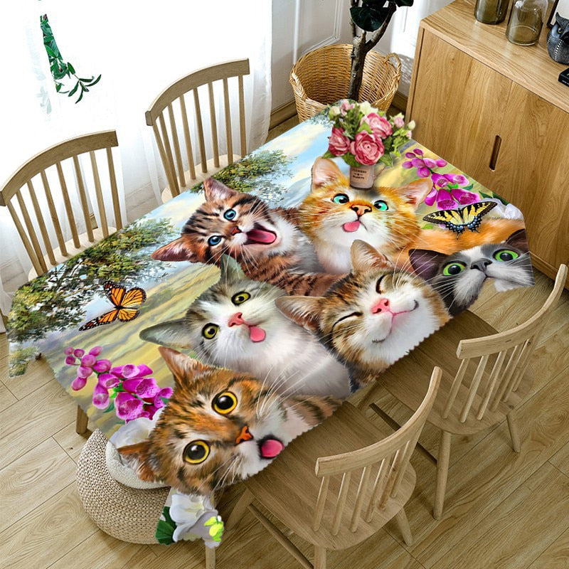 Various Cats Tablecloth