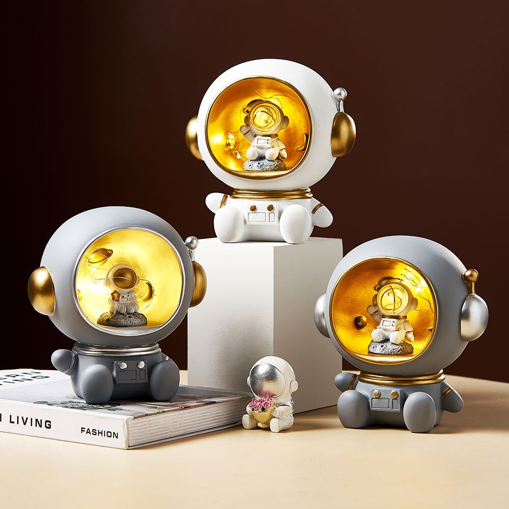 Astronaut Statue Night Lamp for space-themed decor1