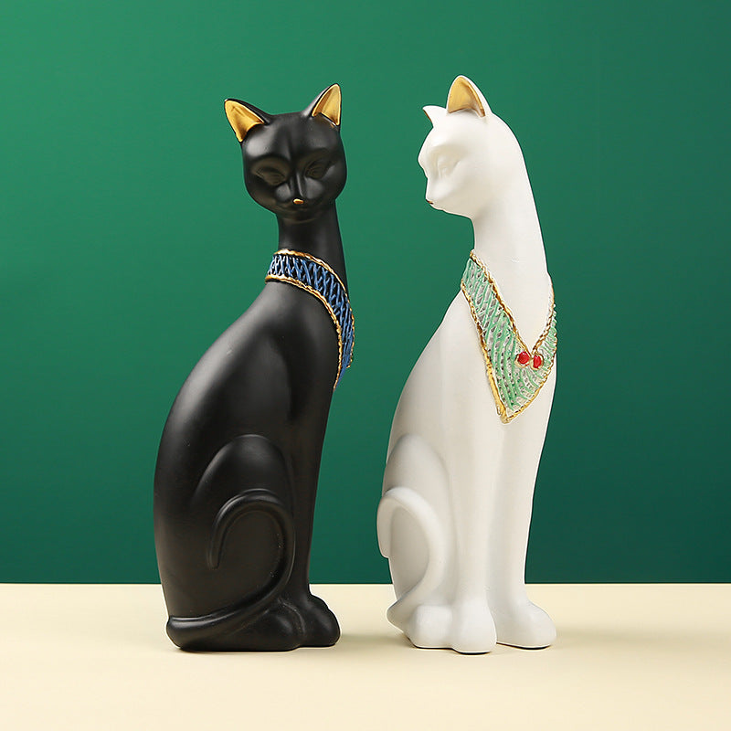 Egypt Cat Resin Abstract Statue