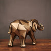 Abstract Gold Elephant Statue