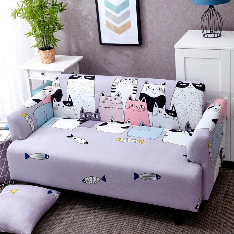 Lovely Cat Pattern Sofa Cover