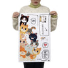Cartoon Cat Wall Sticker for kids room decor1
