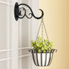 Cat Hollow Iron Wall Hook - Decorative Black Hanging Basket Holder0