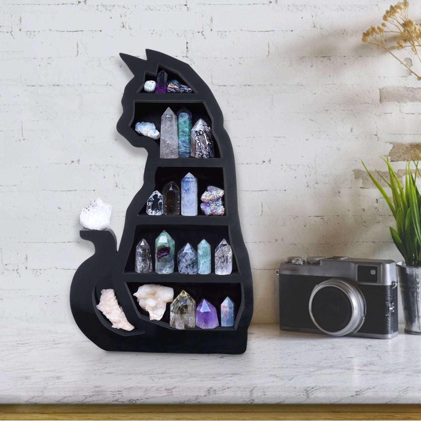 Cat and Moon Wooden Shelf for home decor4