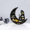 Cat and Moon Wooden Shelf