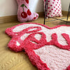 Pink Heart Love Soft Carpet