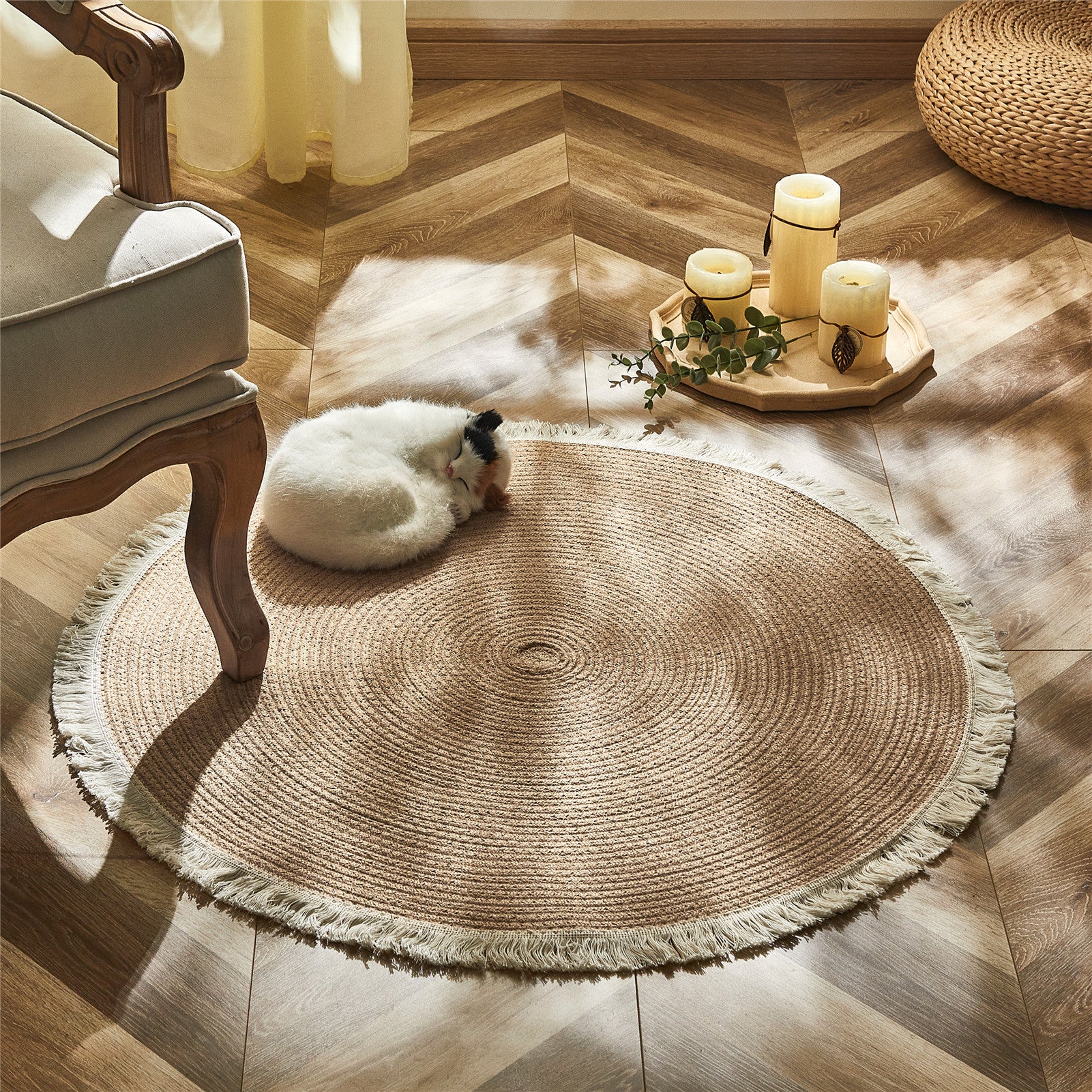 Round Woven Carpet