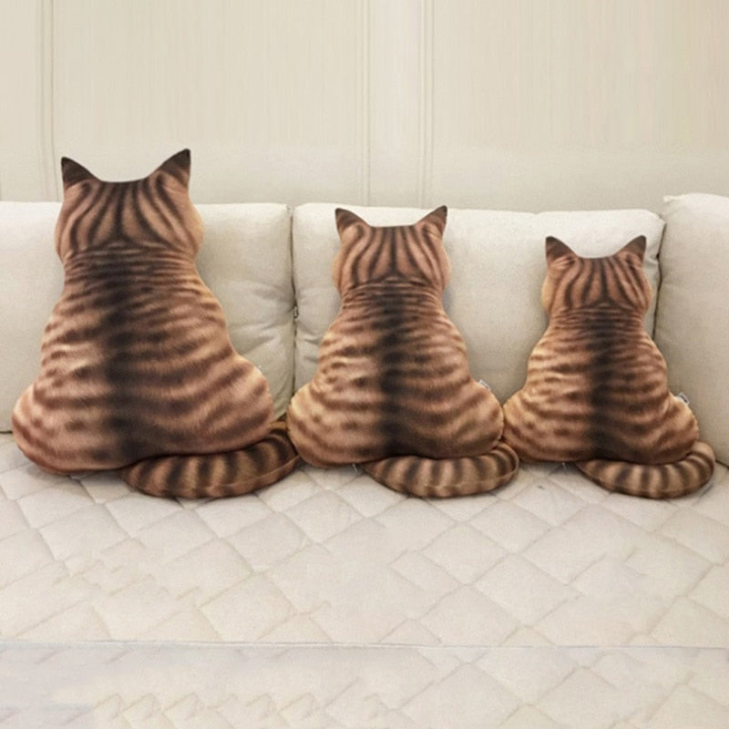 Cozy Cat Shape Plush Cushion5