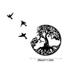 Tree Of Life &amp; Birds Metal Decor