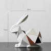 Geometric Rabbit Cat Statue