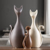 Ceramic Cat Family Ornament Set for home decoration5
