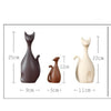 Ceramic Cat Family Ornament Set for home decoration2