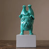 Resin Yoga Bulldog Pug Statue