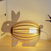 Rocket And Rabbit Wooden Lamp