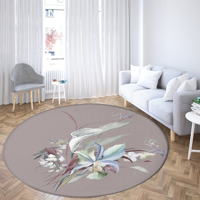 Decorative Flower Round Carpet