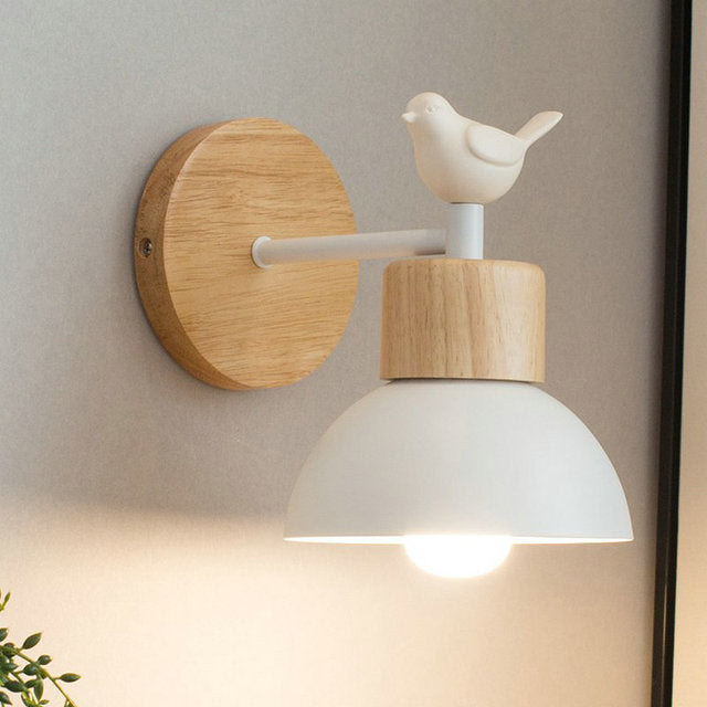 Bird & Wood Creative Wall Light