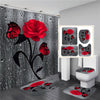 Butterfly Rose Bathroom Mat Set