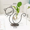 Cat Retro Iron Plant Vase for stylish home decor5