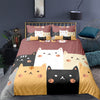 Cat Cartoon Bedding Set with Cute Cat Cartoon Pattern2