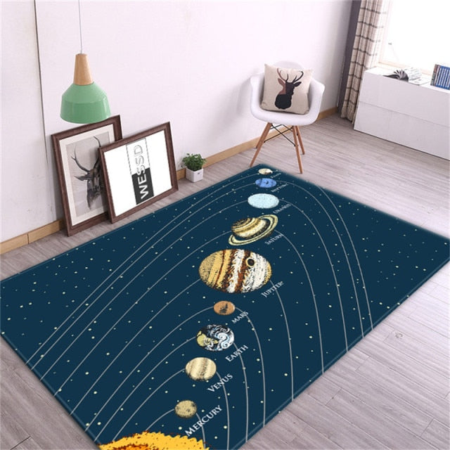 3D Planet Rug with realistic space design4